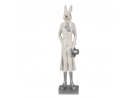 Dekorativní figurka králíka Clayre & Eef 6PR4046 9x7x34 cm