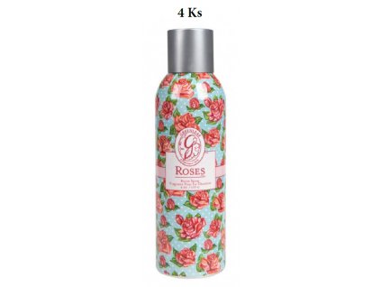 Greenleaf - Prostorové vůně ve spreji 4 ks Roses - 198 ml