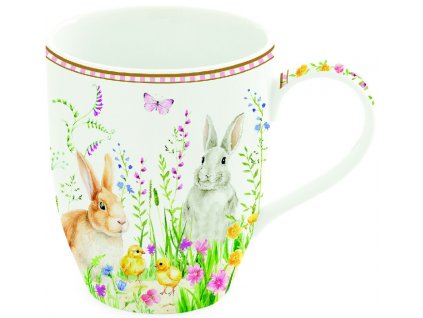 Porcelánový hrnek Happy Easter s velikonočními motivy se skvěle hodí pro servírování vaší oblíbeného čaje. Objem hrnku je 350 ml. Hrnek je zabalen v dárkové krabičce stejného motivu.