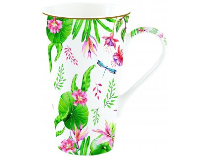Porcelánový hrnek je dostatečně velký na váš oblíbený čaj. Hrnek s motivem kolekce Botanic Chic je o objemu 600 ml. Čajový hrnek je zabalen v dárkové krabičce stejného motivu.