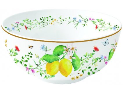 Easy Life - Porcelánová miska Fleurs Et Citrons - 15 cm