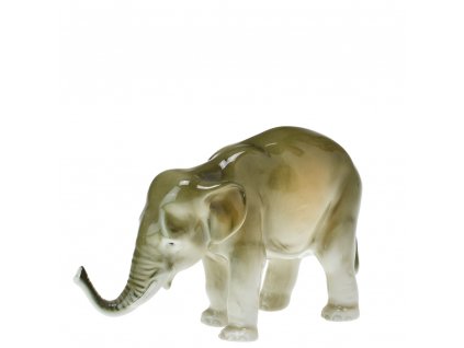 Slon velký 18 cm luxor (barvy pod glazurou)