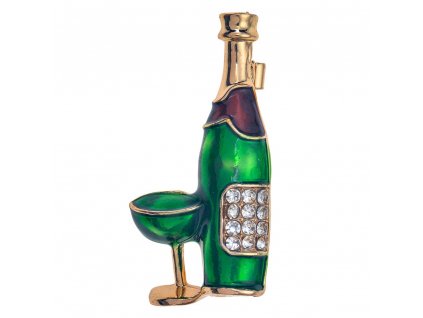 Dámská brož CHAMPAGNE BOTTLE Clayre & Eef JZPI0083