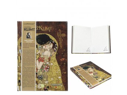 Zápisník 18,3 cm Gustav Klimt "Polibek"