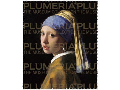 Plu - Čistící hadřík na brýle Jan Vermeer, Dívka s perlovou náušnicí - 15x18 cm