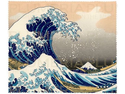 Plu - Čistící hadřík na brýle Katsushi ka Hokusai The Great Wave - 15x18 cm