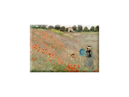 Plu - Magnetka Claude Monet Vlčí máky poblíž Argenteuil - 8x5,5 cm