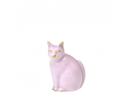 Kočička 7 cm - růžový porcelán