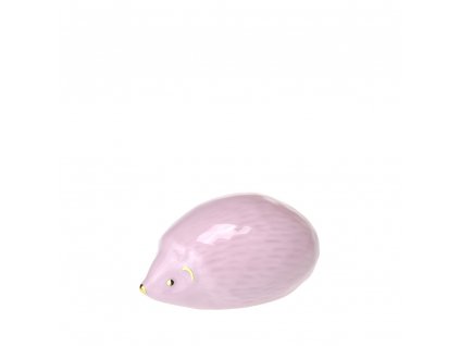 Ježek 6,5 cm - růžový porcelán