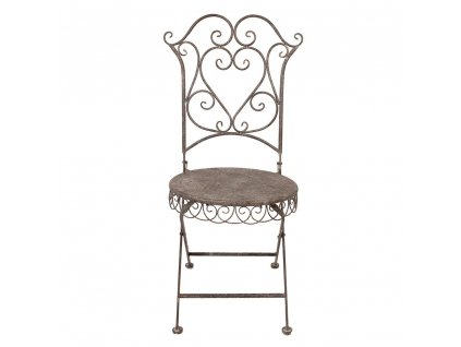 Kovová zahradní židle Clayre & Eef 5Y1207 49x49x95 cm
