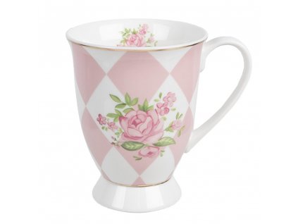 Porcelánový hrnek SWEET ROSES Clayre & Eef SWRMU-1 12x8x10 cm / 300 ml