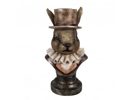 Dekorativní bysta králíka Clayre & Eef 6PR4140 19x16x35 cm
