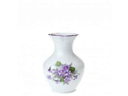 Váza 13,5 cm fialky s fialovou linkou