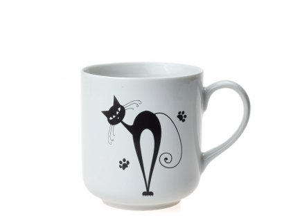 Porcelánový hrnek Cherry Black Cats, černé kočky dekor č. 5 - 425 ml