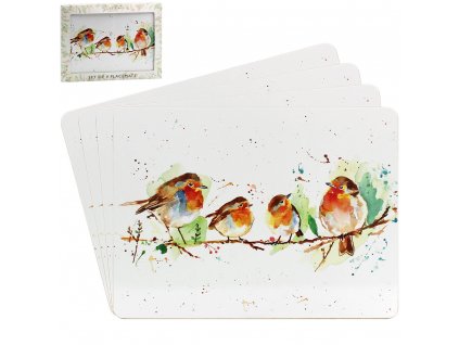 Leonardo - Korkové prostírání Winter Robin Christmas 4 ks - 30*22 cm