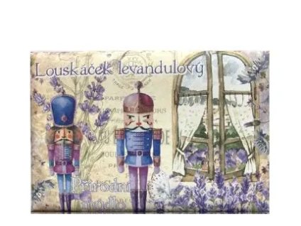 Luxusní přírodní mýdlo 200g s vůní balené - Louskáček levandulový