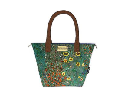 Plu - Dámská kabelka na zip G. Klimt Garden with Sunftowers - 39 x 29 x 12 cm