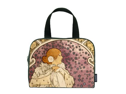 Cestovní taška se zipem Alphonse Mucha La Dame Aux Camelias