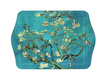 Plu - Plechový tácek Vincent van Gogh Almond Blossom - 14x21 cm