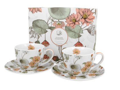 DG - Porcelánové šálky s podšálky YVONNE 2 ks - 250 ml