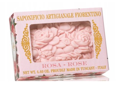 Sa Fiorentino - Přírodní tuhé mýdlo Růže 1 ks - 125 g