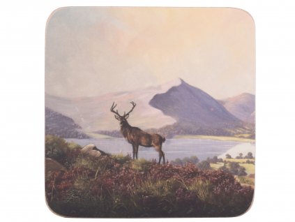 Korkové podložky pod skleničky Highland Stag