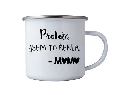 Bohemia Gifts Plechový smaltový hrnek 350 ml s potiskem pro maminku