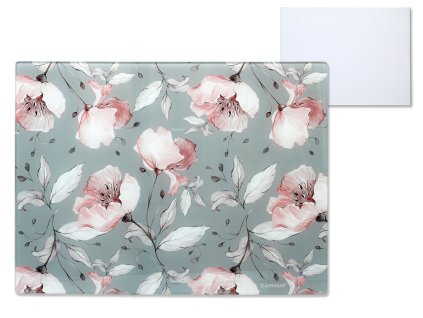 Carmani - Skleněné krájecí prkénko Flowers - 40*30 cm