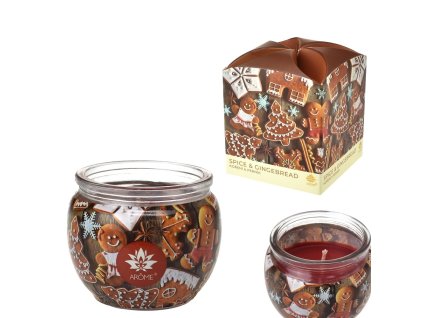 Vonná svíčka 90 g ve skle - Spice a gingerbread (vůně koření a perníku)