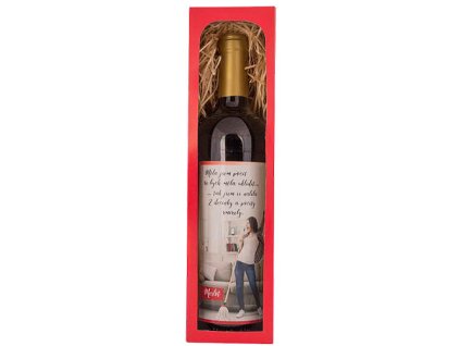 Bohemia Gifts Dárkové červené víno 0,75 l Merlot – dvě decinky