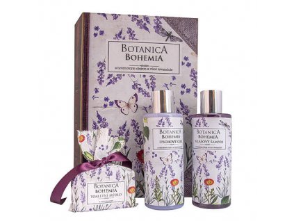 Bohemia Gifts Botanica sada gel 200ml, šampon 200ml a mýdlo 100g - levandule