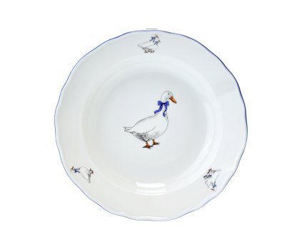 Talíř hluboký 24 cm Rokoko husy