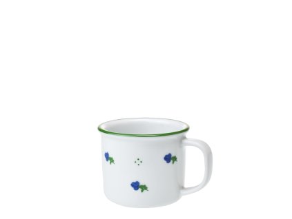 Hrnek Retro "porcelánový plecháček" 180 ml dekor Q0073