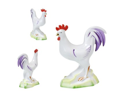 Kohout 15 cm - ručně malovaný porcelán