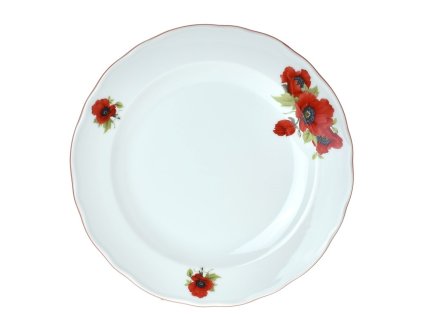 Talíř mělký 26 cm Rokoko vlčí máky