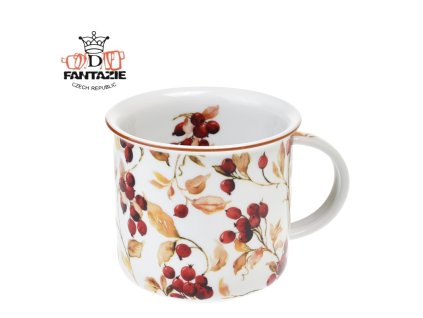 Hrnek Tina porcelánový plecháček 350 ml Podzim