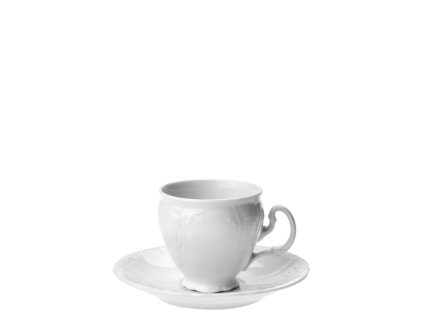 Šálek vysoký s podšálkem 115 na espresso Bernadotte bílá