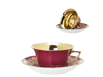 Šálek s podšálkem 150 ml Windsor bordó