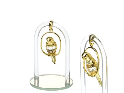 Papoušek 7,6 cm gold