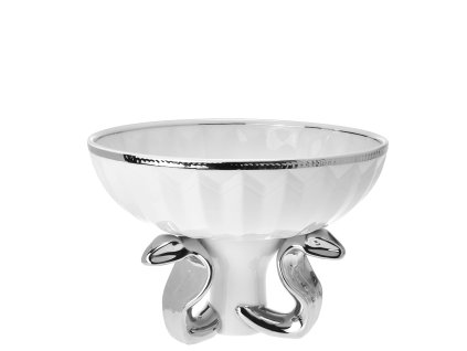 Mísa na noze 28,5 cm "Tři kobry" platina