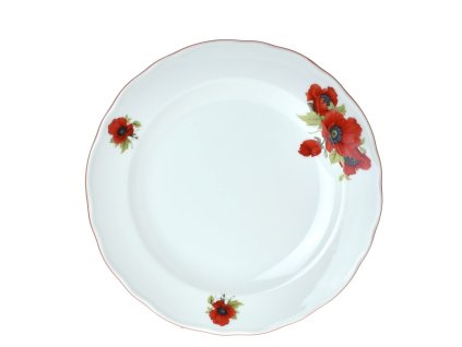 Talíř mělký 24 cm Rokoko vlčí máky