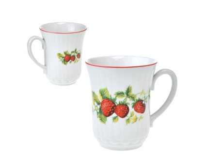 Hrnek Derby 250 ml jahody s červenou linkou