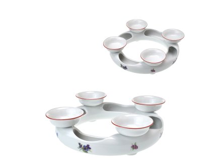 Svícen adventní 21,5 cm rakouská házenka s červenou linkou