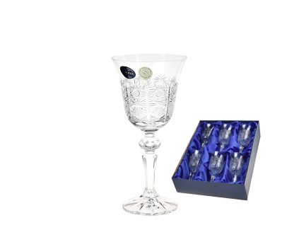 Kalíšky Laura 170 ml na víno bohatý brus 500PK - sada 6 ks