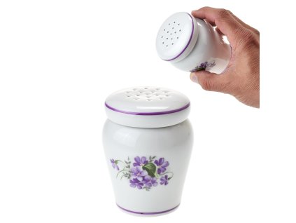 Cukřenka sypací na buchty fialky - 200 ml, výška 11 cm
