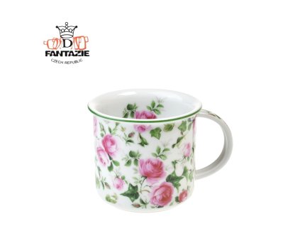 Hrnek Tina porcelánový plecháček 250 ml Růžičky