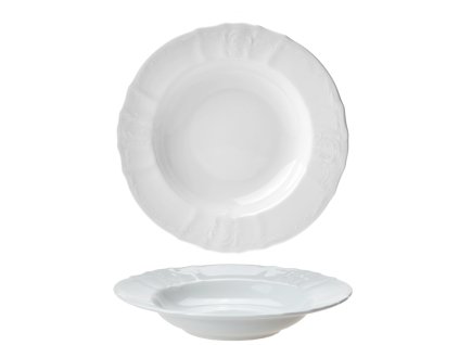 Talíř hluboký 23 cm Bernadotte bílá