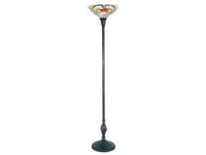 Stojací lampa Tiffany FLOWERS Clayre & Eef 5LL-5372 Ø 35*180 cm E27/max 1*60W