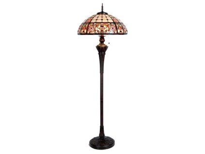 Stojací lampa Tiffany ROSE Clayre & Eef 5LL-5598 Ø 57*166 cm E27/max 3*60W