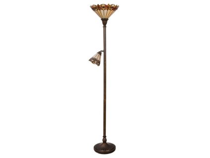 Stojací lampa Tiffany HEMISPHERE Clayre & Eef 5LL-5718 Ø 35 / Ø 14*176 cm E27/max 2*60W / E14/max 1*25W